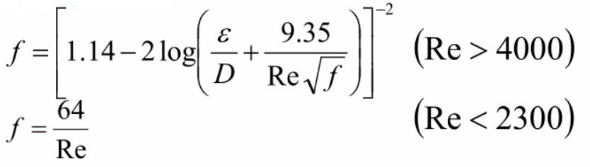 Equazione Colebrook e White