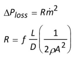 Perdite di carico nel segmento analizzato